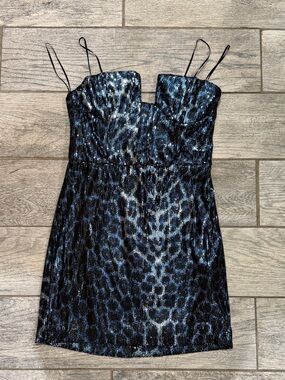 Zara cheetah sequin dress